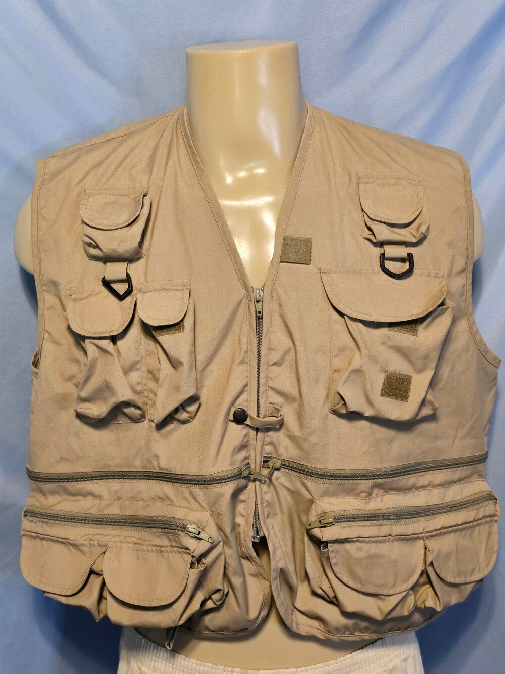Rio Bravo by Prestige Mens Outdoor Trail Vest Khaki Gear Multi Pockets